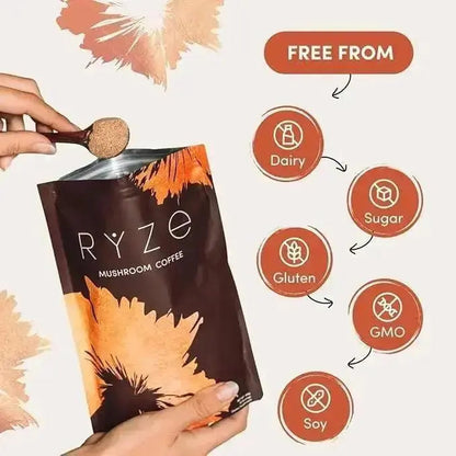 RYZE Organic Mushroom Coffee - 30 Servings